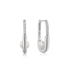 Silver Pearl Interlock Oval Hoop Earrings | Ania Haie Australia