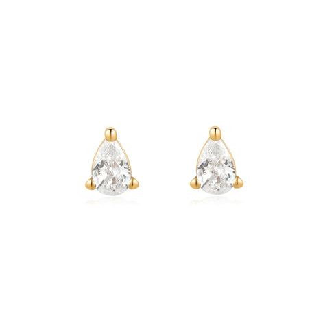 Gold Pear Studs | Ania Haie Australia