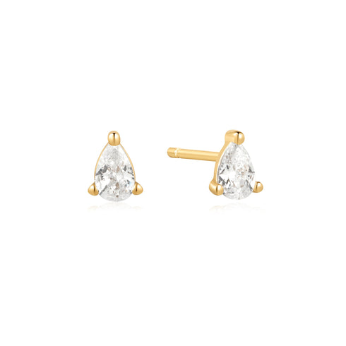Gold Pear Studs | Ania Haie Australia