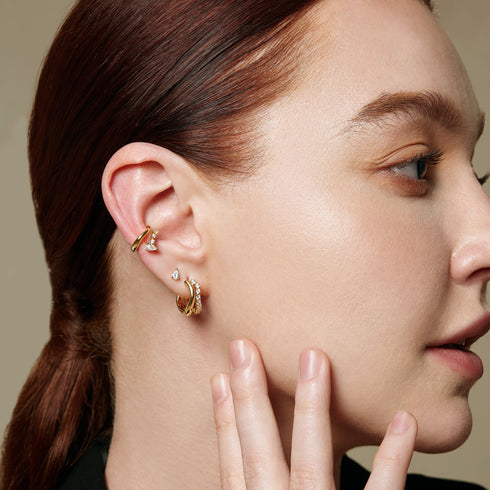 Gold Pear Studs | Ania Haie Australia