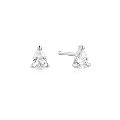 Silver Pear Studs | Ania Haie Australia