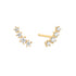 Gold Sparkle Climber Studs | Ania Haie Australia
