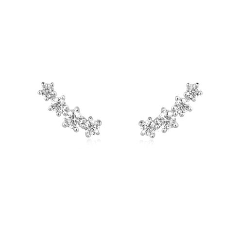 Silver Sparkle Climber Studs | Ania Haie Australia