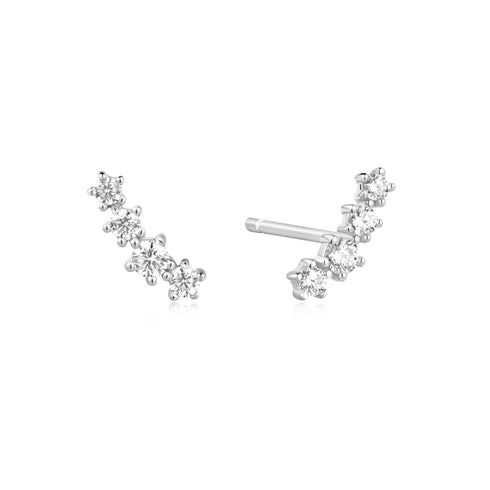 Silver Sparkle Climber Studs | Ania Haie Australia