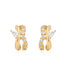 Gold Sparkle Double Hoop Studs | Ania Haie Australia