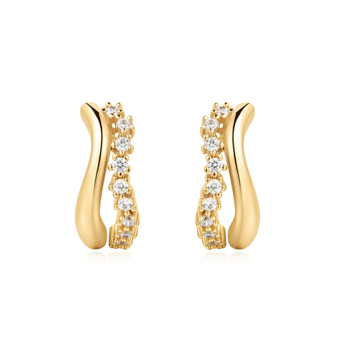 Gold Sparkle Double Huggies | Ania Haie Australia