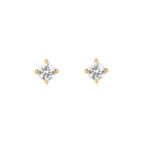 Gold Solitaire Studs | Ania Haie Australia