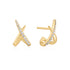 Gold Kiss Polished Pave Studs | Ania Haie Australia