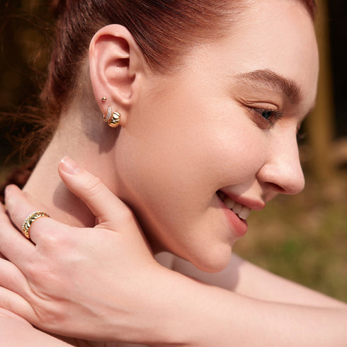 Gold Kiss Hoops | Ania Haie Australia