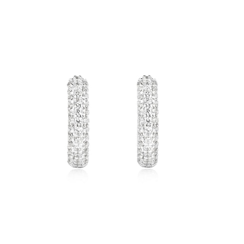 Silver Pave Huggies | Ania Haie Australia