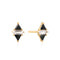 Gold Triangle Black & White Cubic Zirconia Studs