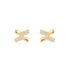 Gold Cross Cubic Zirconia Studs