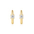Gold Solitaire Cubic Zirconia Mini Huggies