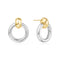 Two-Tone Hoop Earrings