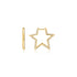 Gold Medium Star Pave Hoop Earrings