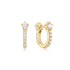 Gold Sparkling Pave Huggie Hoop Earrings