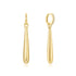 Gold Long Water Droplet Drop Earrings