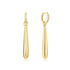 Gold Long Water Droplet Drop Earrings
