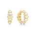 Two-Tone Sparkling Bold Puffy Spike Hoop Earrings