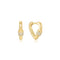 Gold Mini Heart Clasp Huggie Hoop Earrings