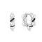 Two-Tone Sparkling Braided Shell Pearl Huggie Hoop Earrings