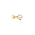 Gold Sparkle Round Barbell Single Earring | Ania Haie Australia