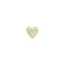 Gold Pave Heart Barbell Single Earring | Ania Haie Australia