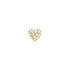 Gold Pave Heart Barbell Single Earring | Ania Haie Australia