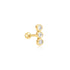 Gold Triple Stone Bezel Barbell Single Earring | Ania Haie Australia
