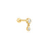 Gold Bezel Dangle Barbell Single Earring | Ania Haie Australia