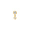 Gold Bezel Dangle Barbell Single Earring | Ania Haie Australia