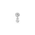 Silver Bezel Dangle Barbell Single Earring | Ania Haie Australia