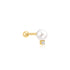 Gold Shell Pearl with Sparkling Accent Barbell Single Earring | Ania Haie Australia