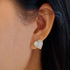 Gold Mother of Pearl Halo Heart Stud Earrings | Ania Haie Australia