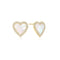 Gold Mother of Pearl Halo Heart Stud Earrings | Ania Haie Australia