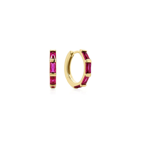 Crimson Huggie Hoop Earrings | Ania Haie Australia