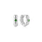 Silver Reversible Puffy Huggie Hoop Earrings