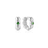 Silver Reversible Puffy Huggie Hoop Earrings