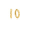 Gold Twisted Huggie Hoop Earrings