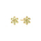 Gold Mint Green Floral Stud Earrings