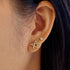 Gold Asymmetric Five-Point Star Stud Earrings