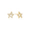 Gold Asymmetric Five-Point Star Stud Earrings
