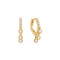 Gold Trio-Drop Huggie Hoop Earrings