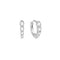 Silver Graduated Sparkle Huggie Hoop Earrings