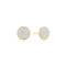 Gold Pave Disc Stud Earrings