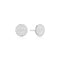 Silver Pave Disc Stud Earrings