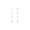 Silver Cascade Station Drop Stud Earrings