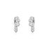 Silver Small Sparkling Tide Huggie Hoop Earrings