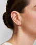 Gold Bezel Round & Teardrop Stud Earrings