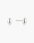 Silver Organic Dome Pebble Stud Earrings